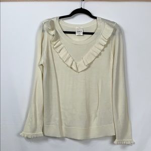 Bedford Fair cream colored sweater size Med.